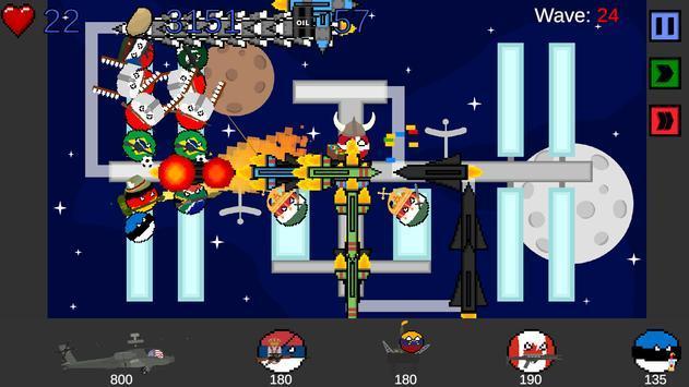 国家球塔防御游戏