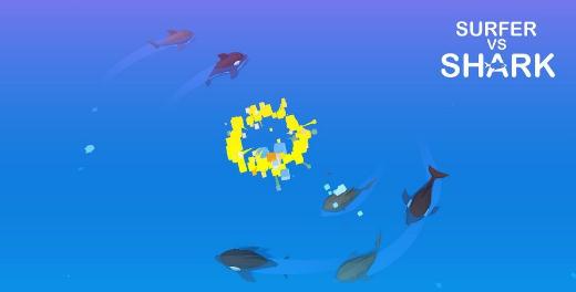 Surfer vs Shark