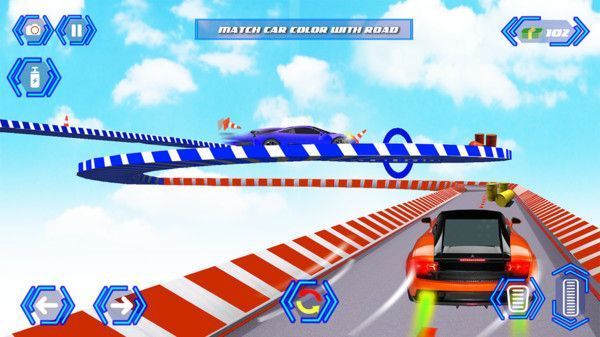 彩色汽车轨道特技赛安卓版