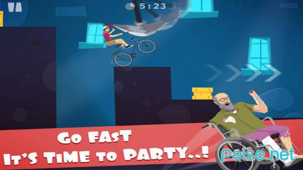 爸爸骑车去上学