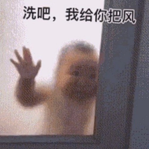 洗吧我给你把风表情包