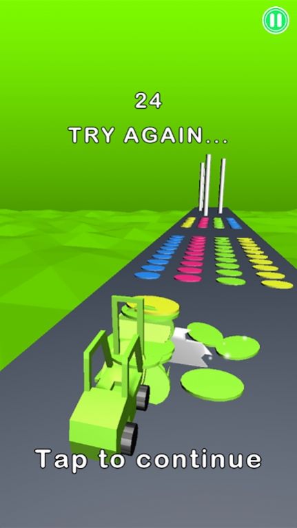 堆叠彩色磁盘游戏