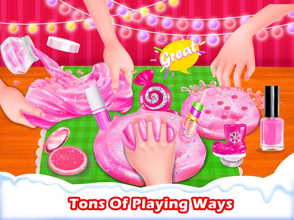 粉色圣诞彩妆史莱姆