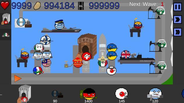 国家球塔防御游戏