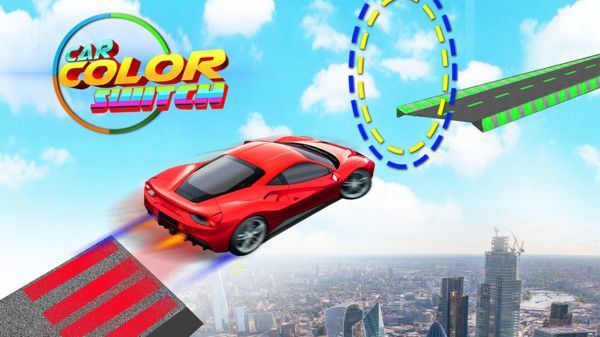 彩色汽车轨道特技赛安卓版