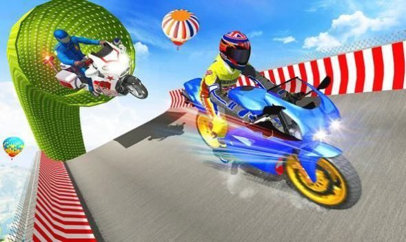 警用摩托巨型坡道特技安卓版