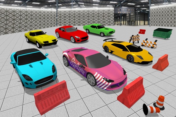 逼真的豪华停车场