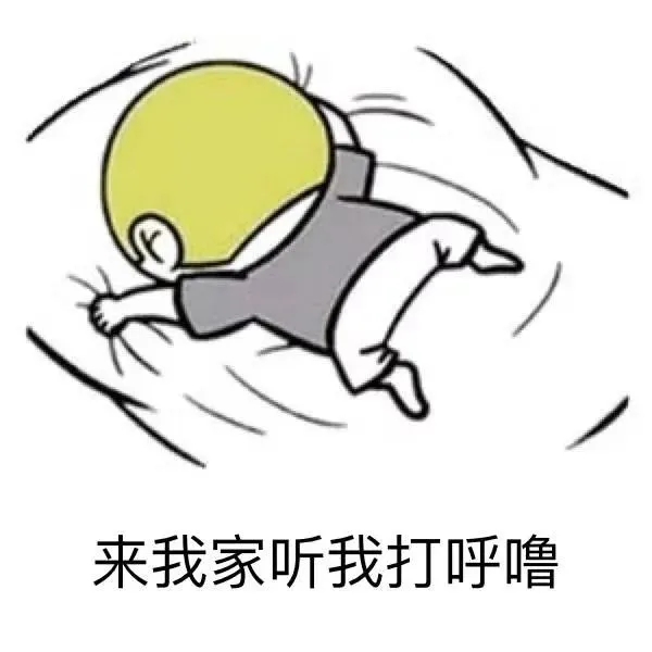 来我家听我打呼噜表情包
