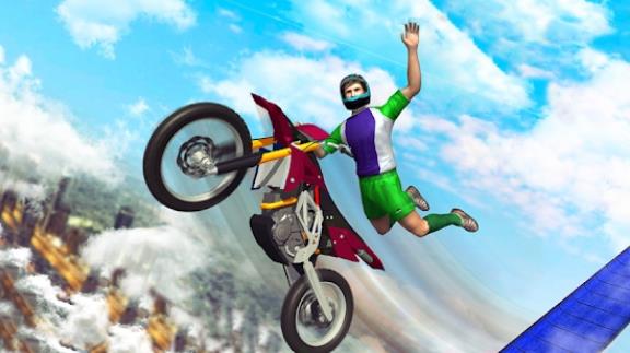 疯狂自行车天空特技3D最新版