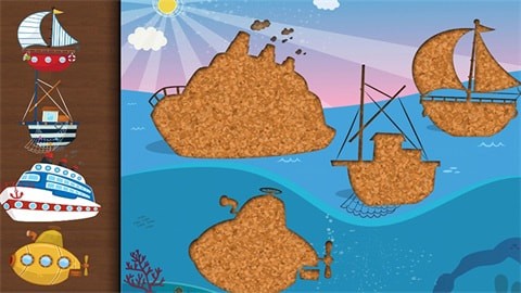 宝宝火车碎片拼图